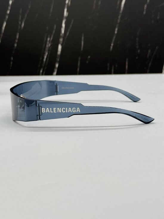 NEW BALENCIAGA BB0041S 014 BLUE SHIELD UNISEX SUNGLASSES BALENCIAGA EYEWEAR main image 11